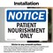 Signmission Patient Nourishment Only, 10 in W x Rectangle, Vinyl Decal OS-2PACK-NS-D-710-L-17146 - alternate 3